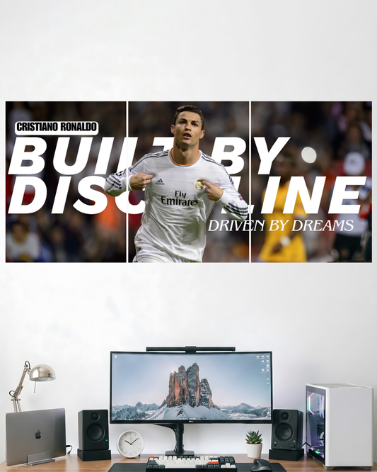 RONALDO MOTIVATION | 3 PIECE SPLIT DESIGN FOOTBALL POSTER | SPORTS