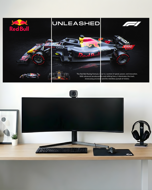 RED BULL ORACLE F1 | 3 PIECE SPLIT DESIGN CAR POSTER