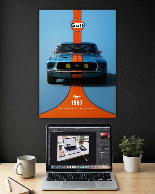 MUSTANG GULF | CAR POSTER