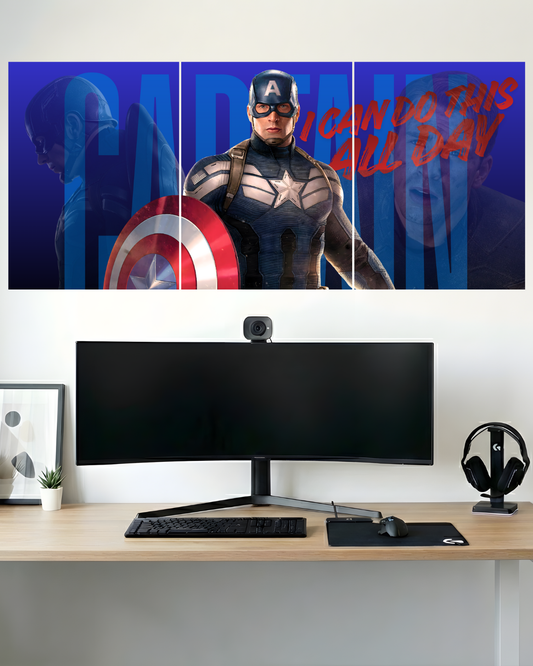 CAPTAIN AMERICA #01 | 3 PIECE SPLIT DESIGN MOVIE POSTER | MARVEL
