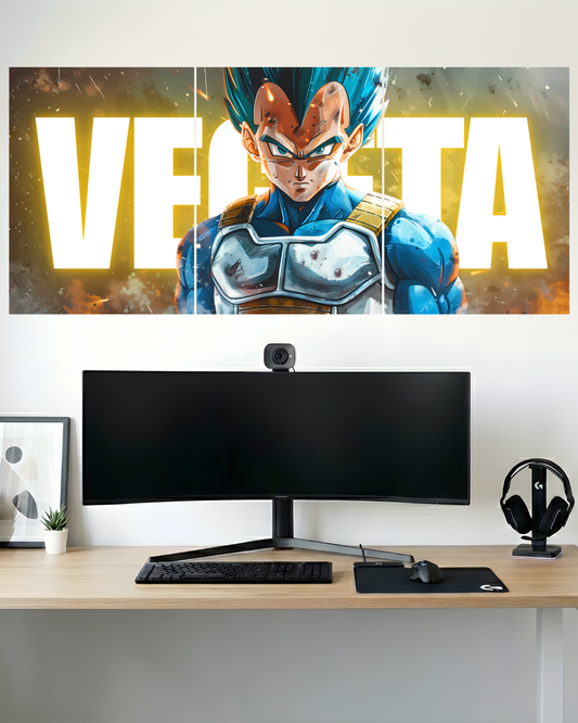VEGETA #01 | 3 PIECE SPLIT DESIGN ANIME POSTER | DRAON BALL Z