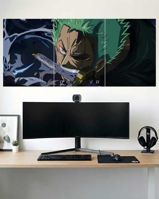 RORONOA ZORO #01 | 3 PIECE SPLIT DESIGN ANIME POSTER | ONE PIECE