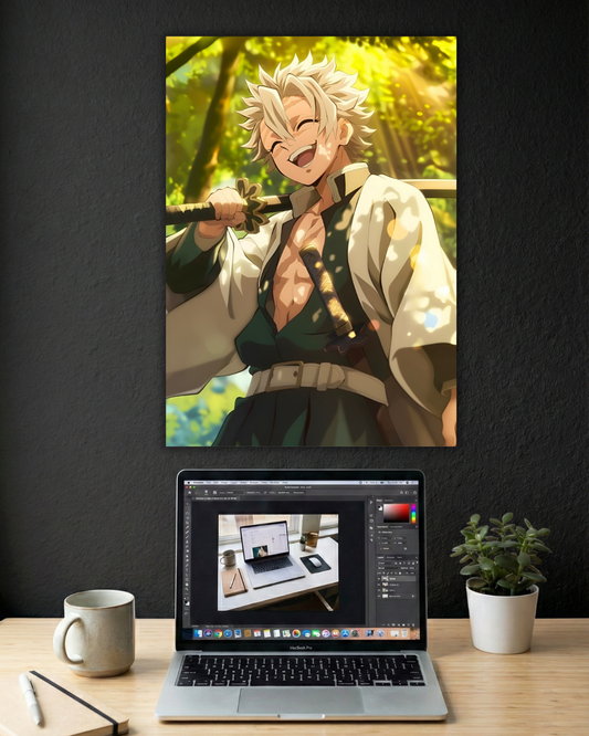 WIND HASHIRA SANEMI SMILLING | SINGLE POSTER | DEMON SLAYER | ANIME