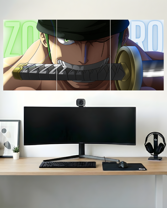 RORONOA ZORO #02 | 3 PIECE SPLIT DESIGN ANIME POSTER | ONE PIECE