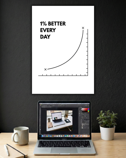 1% BETTER | SINGLE POSTER | MOTIVATIONAL POSTER