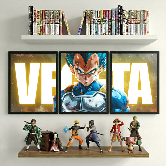 VEGETA | 3 PIECE SPLIT WOODEN FRAMES | ANIME