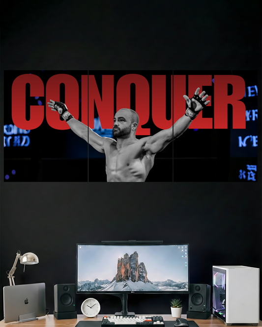 CONQUER UFC | 3 PIECE SPLIT DESIGN UFC POSTER | SPORTS