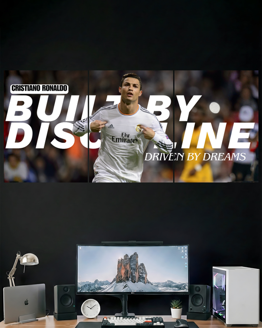 RONALDO MOTIVATION | 3 PIECE SPLIT DESIGN FOOTBALL POSTER | SPORTS