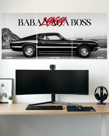 JOHN WICK'S BABA YAGA 1969 | 3 Piece Split Design Poster | CAR POSTER