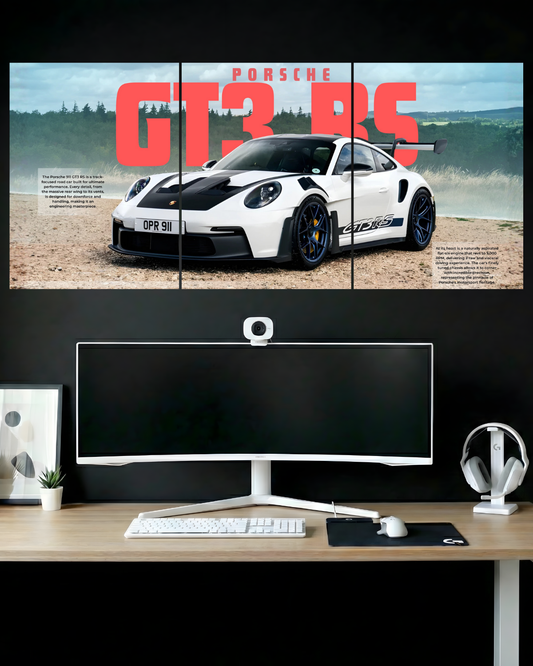 PORSHCE GTR3S | 3 PIECE SPLIT DESIGN CAR POSTER