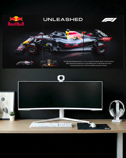 RED BULL ORACLE F1 | 3 PIECE SPLIT DESIGN CAR POSTER