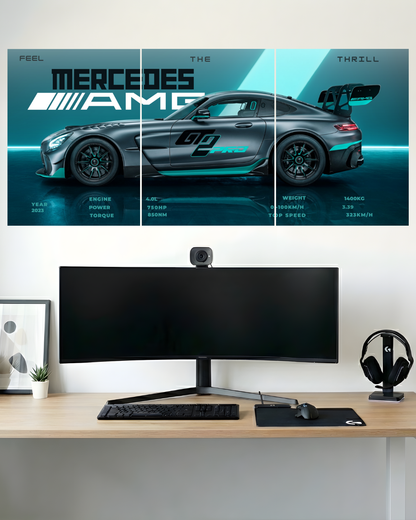 AMG GT2 PRO | 3 PIECE SPLIT DESIGN CAR POSTER