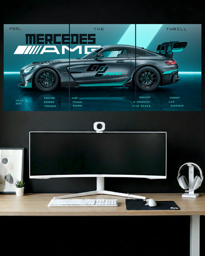 AMG GT2 PRO | 3 PIECE SPLIT DESIGN CAR POSTER
