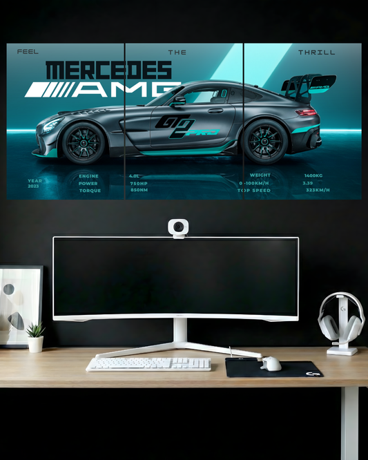 AMG GT2 PRO | 3 PIECE SPLIT DESIGN CAR POSTER