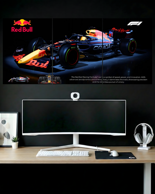RED BULL RACING F1 TRIPTYCH | 3 PIECE SPLIT DESIGN CAR POSTER