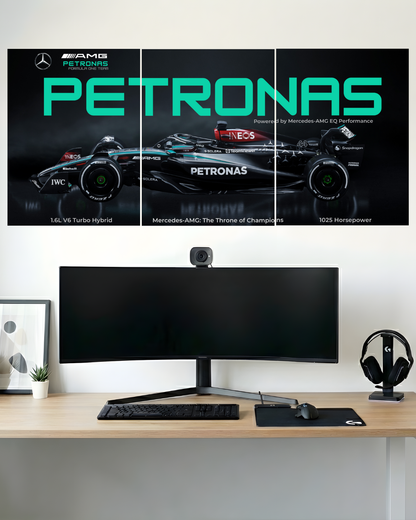 PETRONAS | 3 PIECE SPLIT DESIGN CAR POSTER