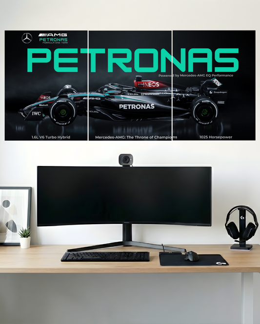 PETRONAS | 3 PIECE SPLIT DESIGN CAR POSTER