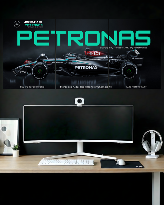 PETRONAS | 3 PIECE SPLIT DESIGN CAR POSTER