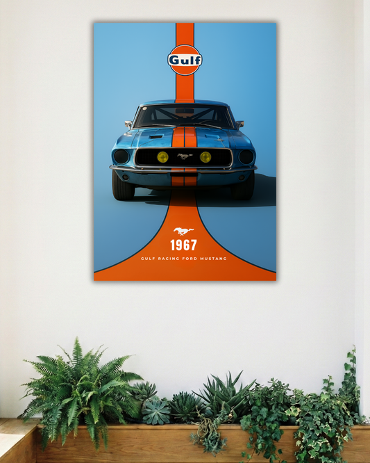 MUSTANG GULF | CAR POSTER