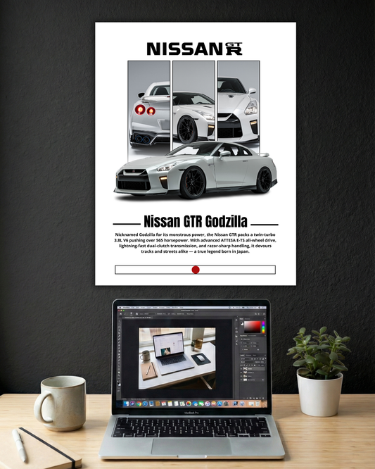 NISSAN GTR GODZILLA | CAR POSTER