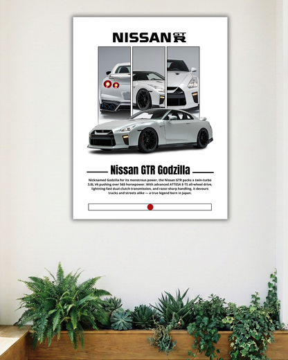 NISSAN GTR GODZILLA | CAR POSTER