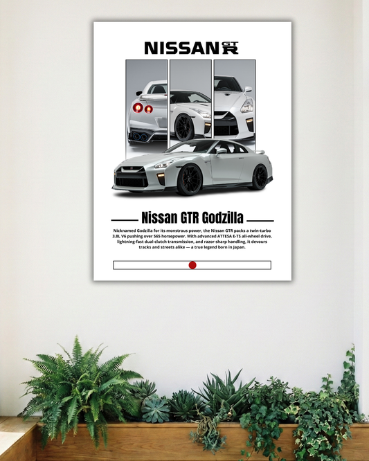 NISSAN GTR GODZILLA | CAR POSTER