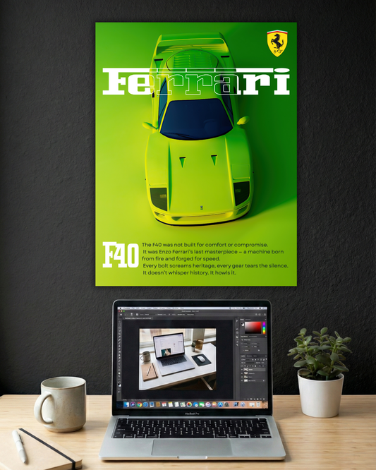 FERRARI F40 | CAR POSTER