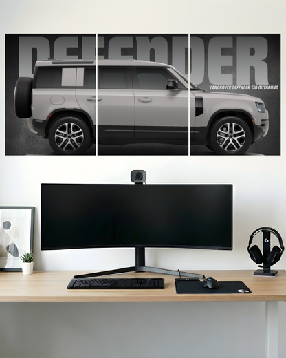 Defender | 3 PIECE SPLIT DESIGN CAR POSTER
