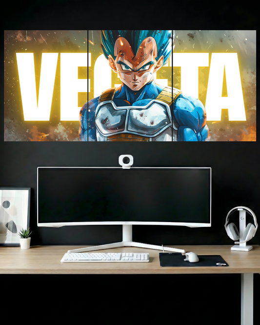 VEGETA #01 | 3 PIECE SPLIT DESIGN ANIME POSTER | DRAON BALL Z