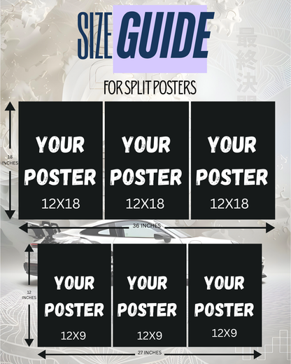 Defender | 3 PIECE SPLIT DESIGN CAR POSTER