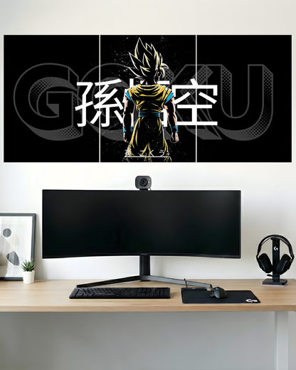 GOKU | 3 PIECE SPLIT DESIGN ANIME POSTER | DRAGON BALL'Z