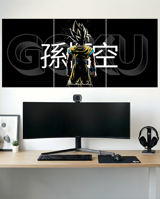 GOKU | 3 PIECE SPLIT DESIGN ANIME POSTER | DRAGON BALL'Z