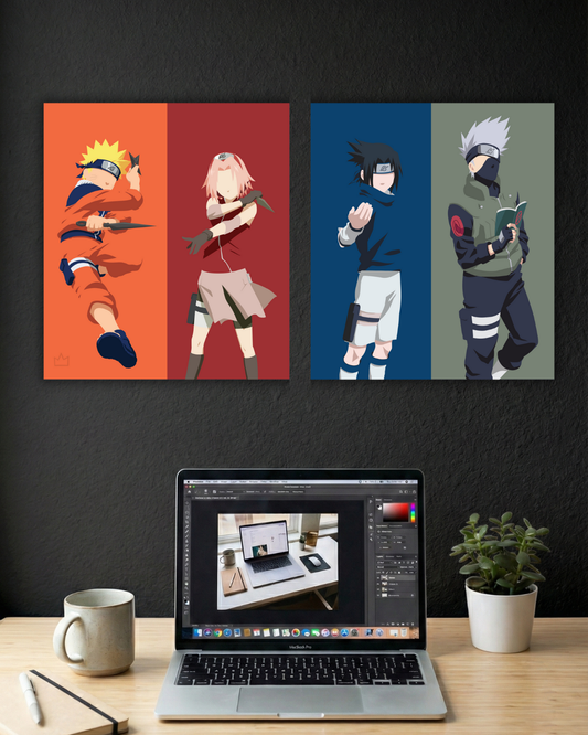 NARUTO CREW FAN ART (SET OF 2 POSTERS ) | SINGLE POSTER | DEMON SLAYER | ANIME