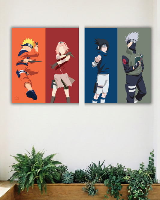 NARUTO CREW FAN ART (SET OF 2 POSTERS ) | SINGLE POSTER | DEMON SLAYER | ANIME