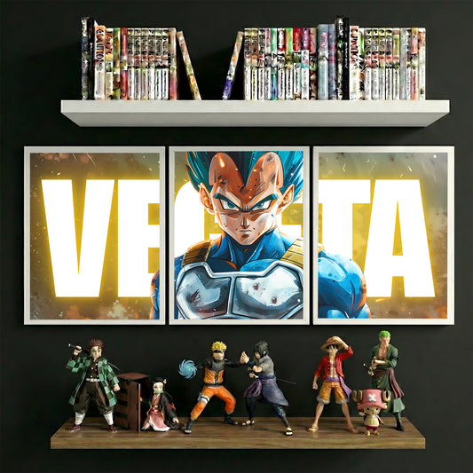 VEGETA | 3 PIECE SPLIT WOODEN FRAMES | ANIME